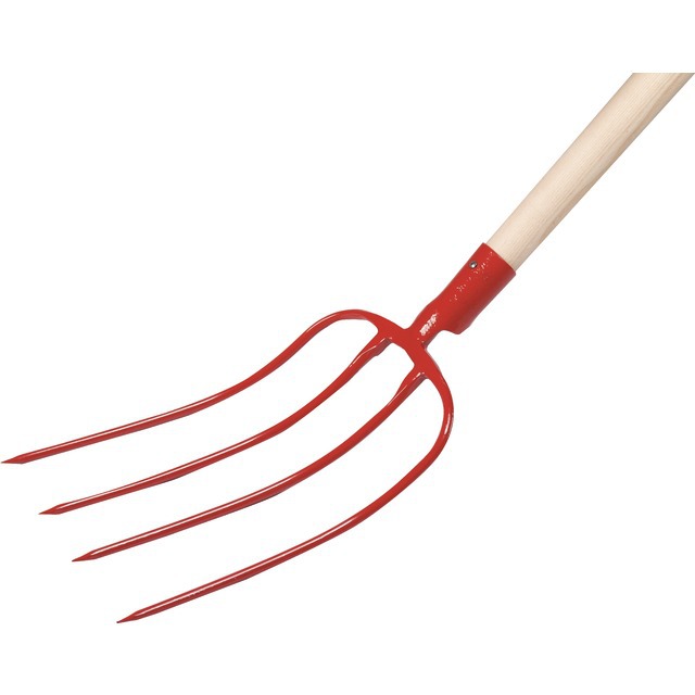 Fourche A Fumier A Douille 4 Dents 31CM avec Manche Bois 135CM référence fournisseur 2424091